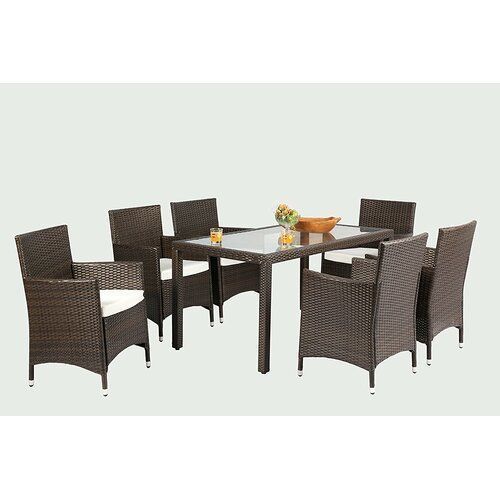 Bridgette Rectangular Long Dining Set 3D model_6