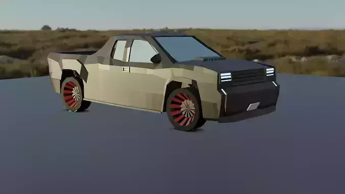 GMC Pickup Lowpoly Car
