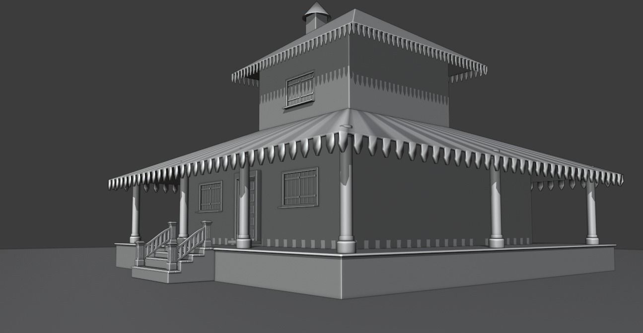 OLD HOUSE DESIGN 3D 3D model_1