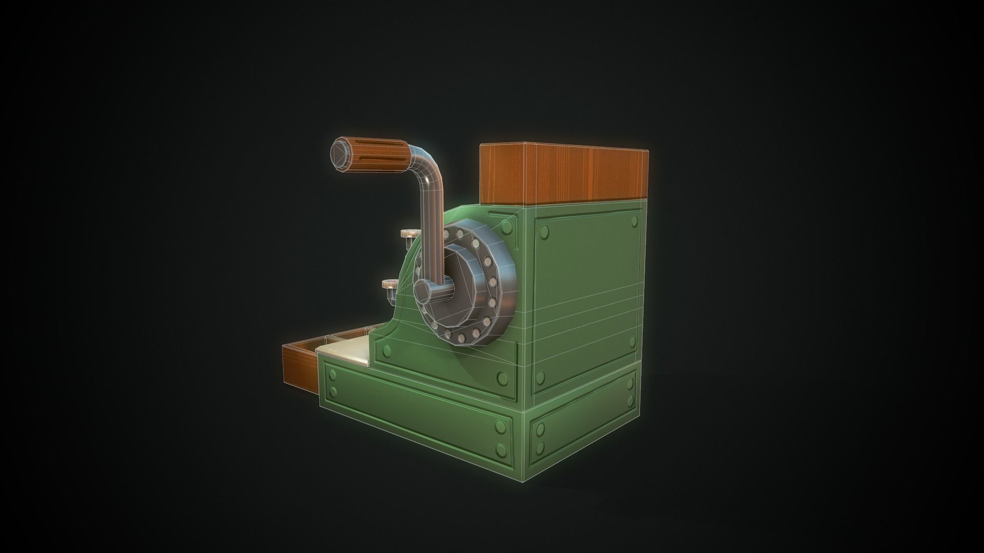 3D model Stylized Cash Register Tutorial Included VR / AR / lowpoly