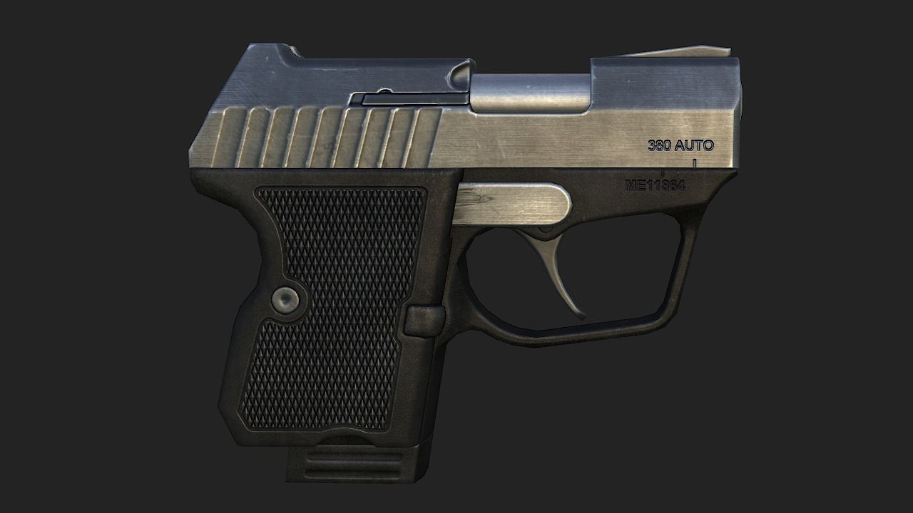 Micro Desert Eagle Low-poly 3D model_1