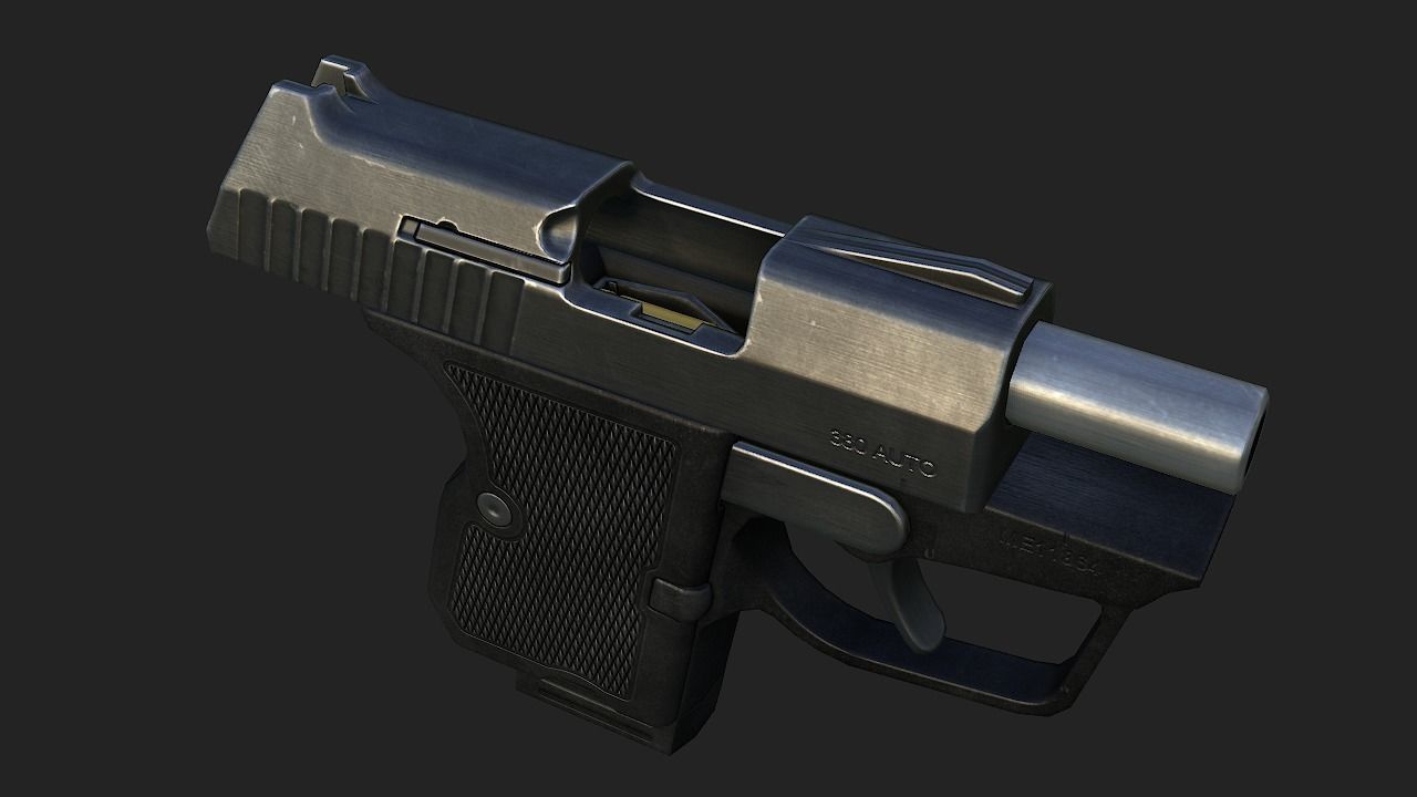 Micro Desert Eagle Low-poly 3D model_3