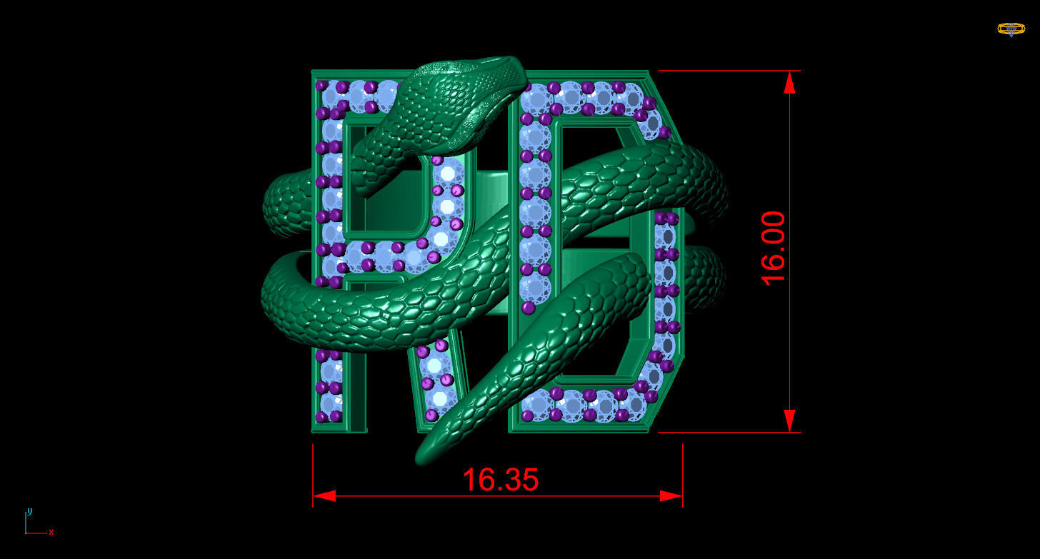 Rung 159 Snake 3D print model_9