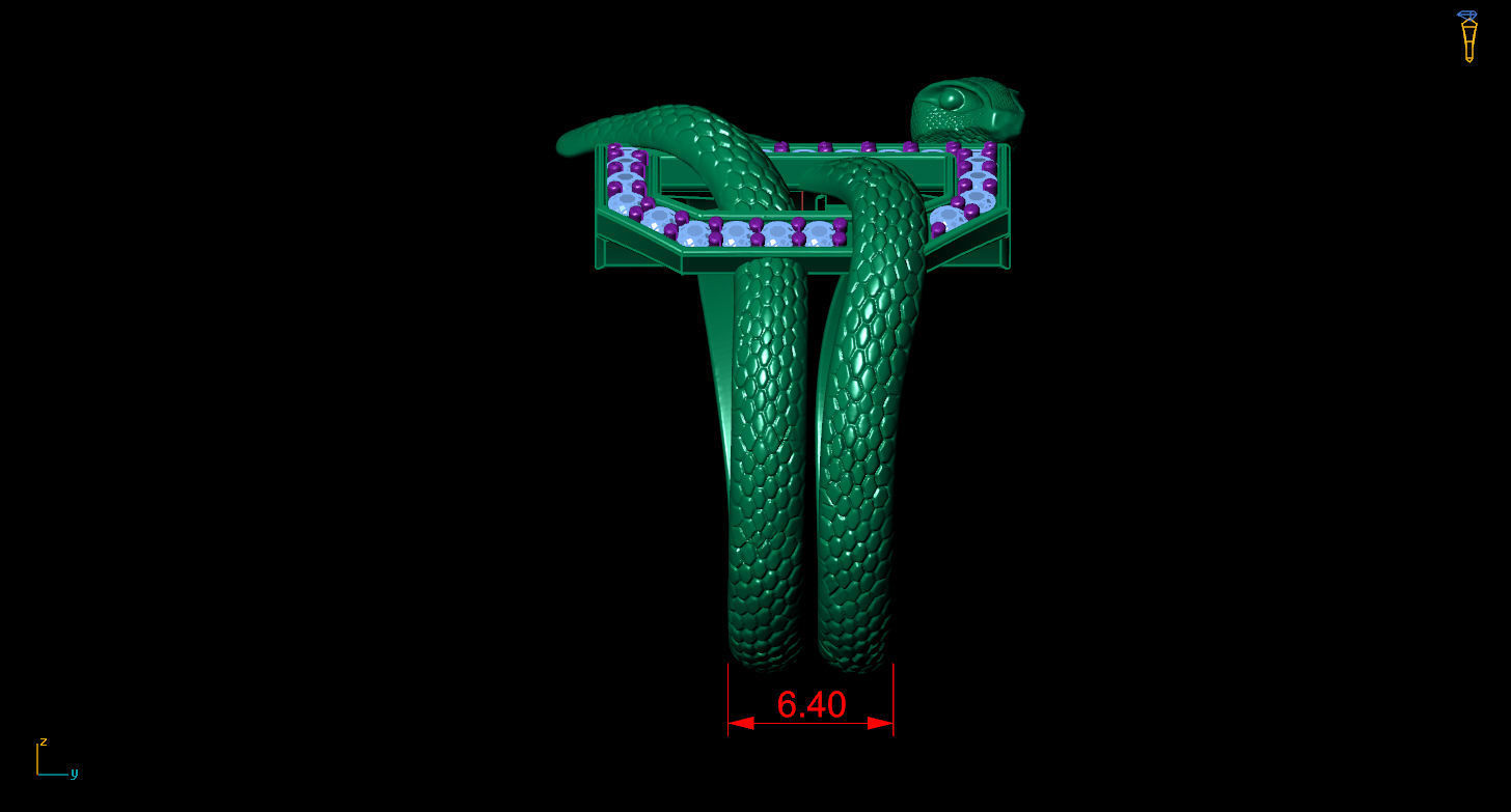 Rung 159 Snake 3D print model_11