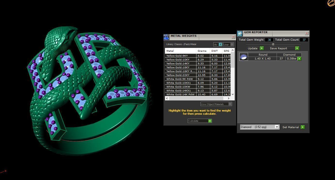 Rung 159 Snake 3D print model_12