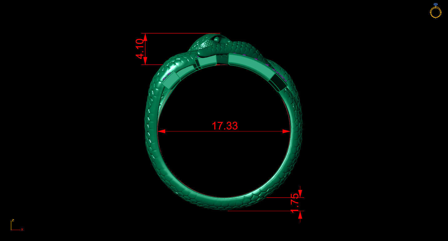 Rung 159 Snake 3D print model_10