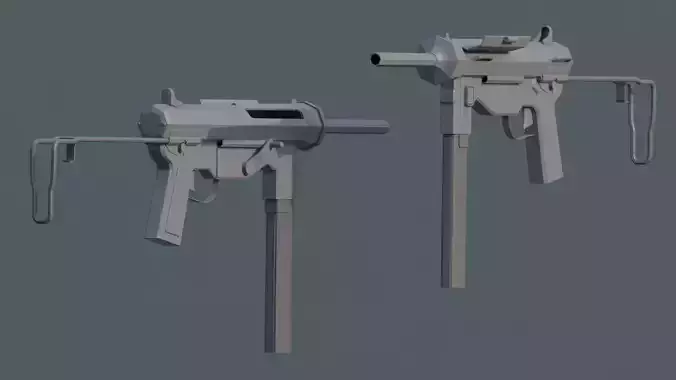 Grease Gun M3 - Low Poly