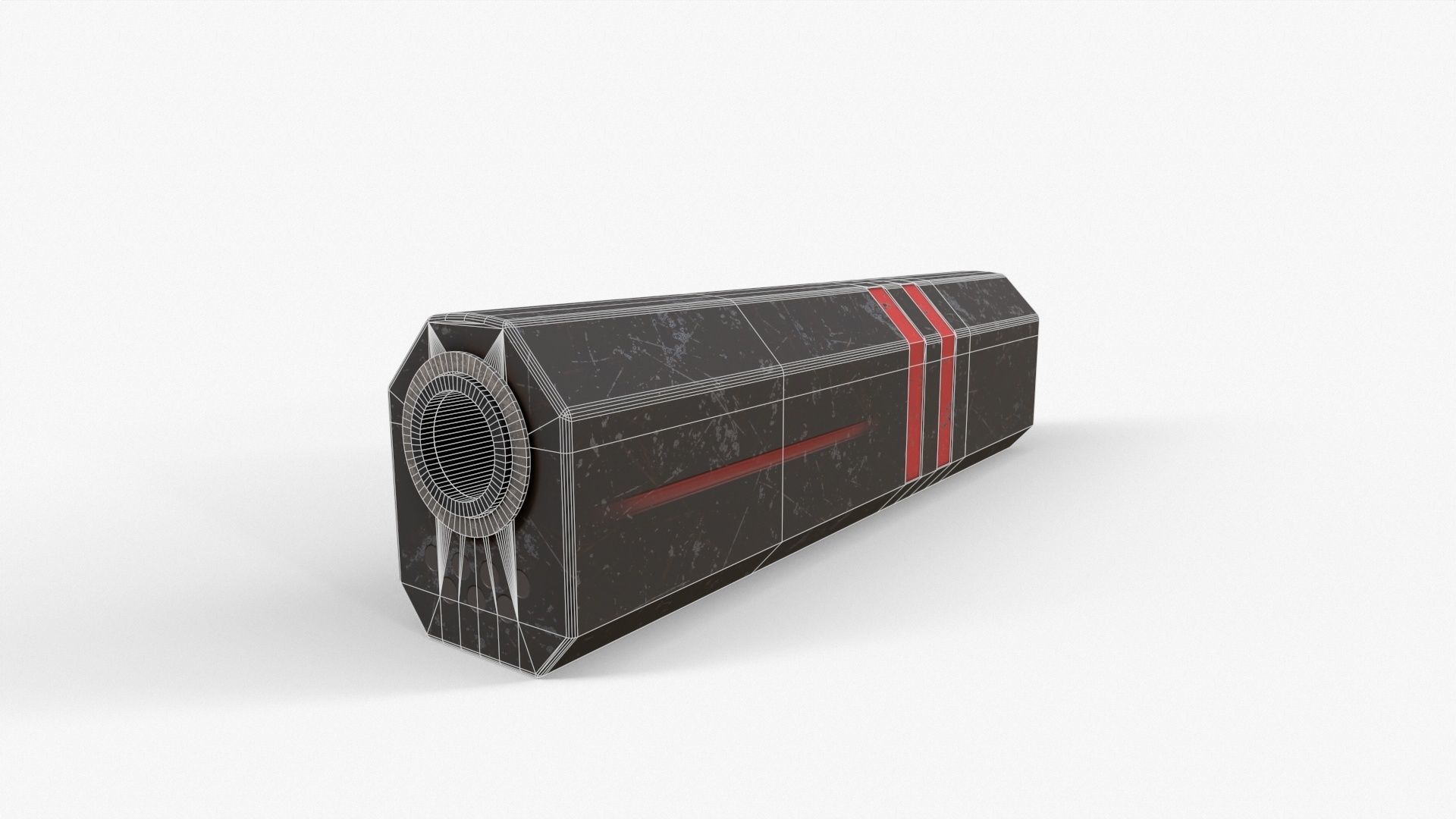 Silencer V3 Low-poly 3D model_2
