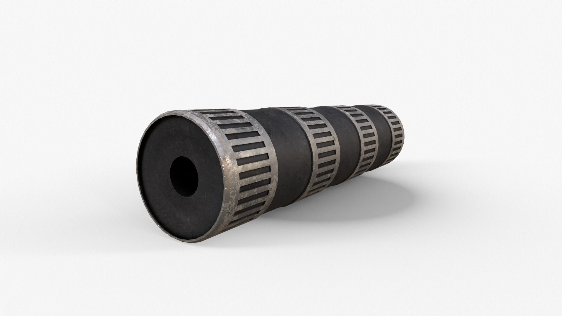 Silencer V4 Low-poly 3D model_6