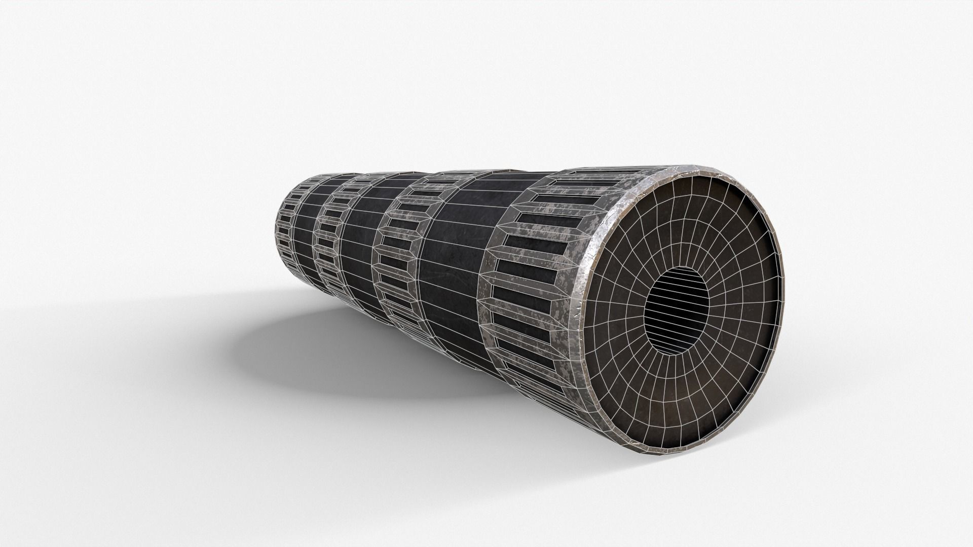 Silencer V4 Low-poly 3D model_11