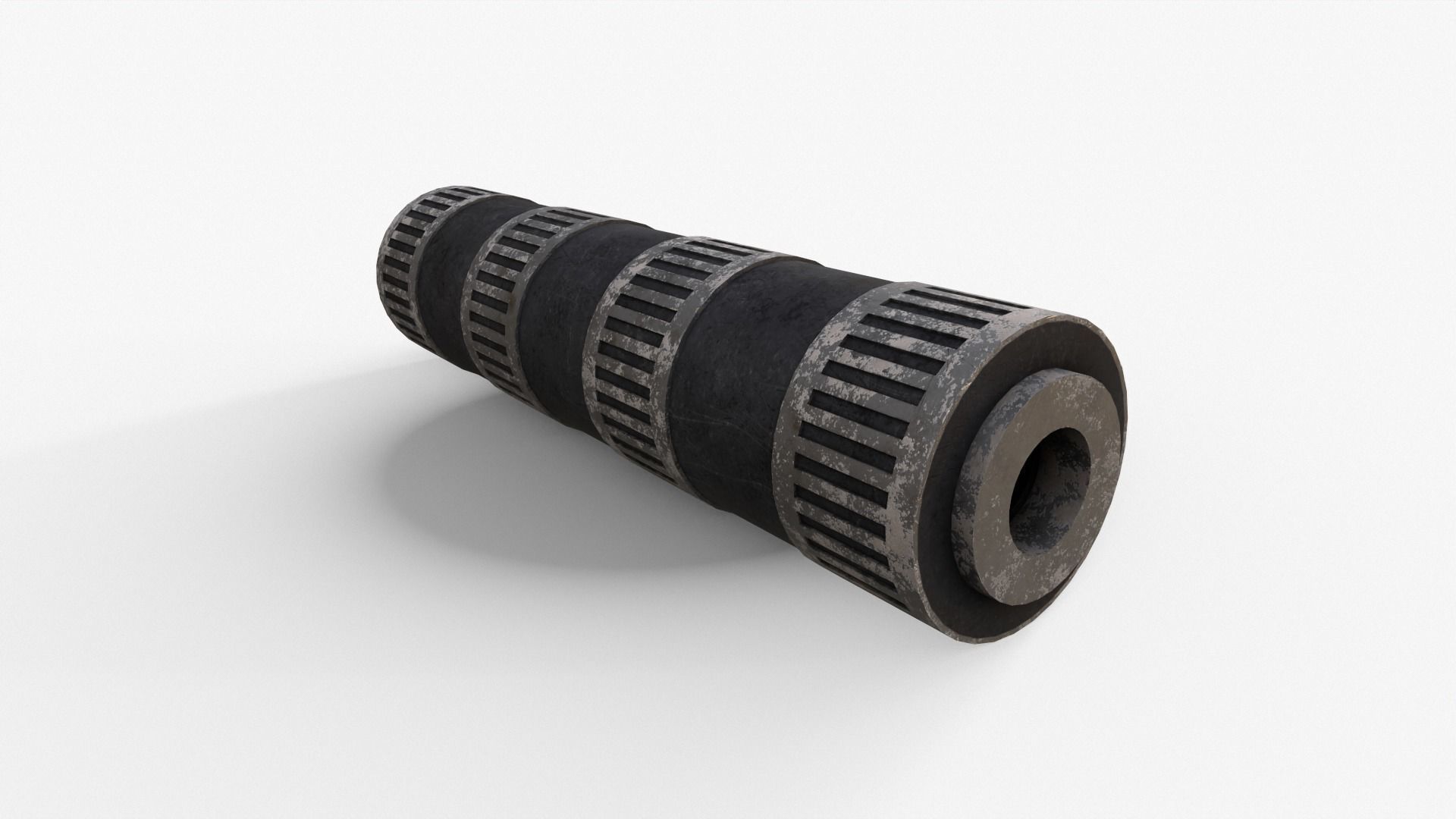 Silencer V4 Low-poly 3D model_3