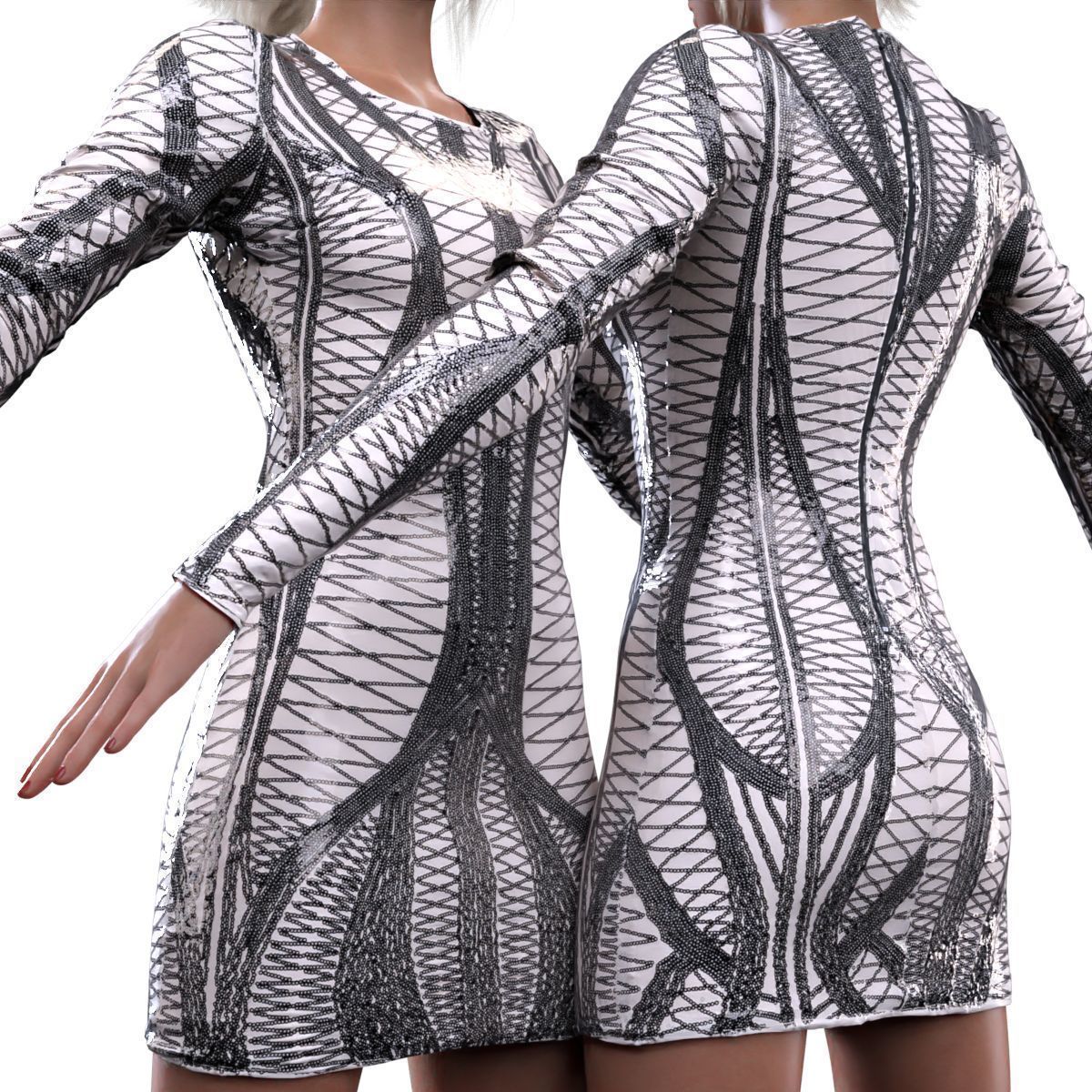 Arc Dress 3D model_3