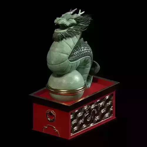 Asian Dragon Ornament 3D print model