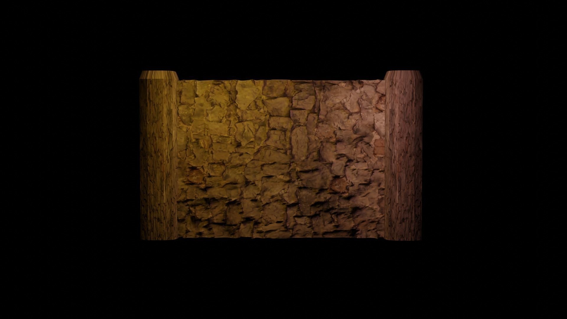 Free Game Ready PBR Textured Broken Wall Free 3D model_3