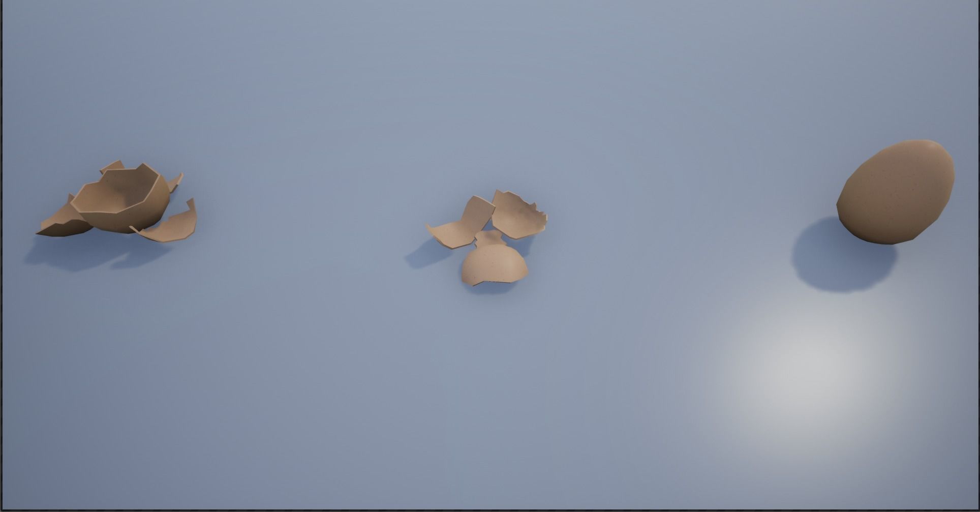 Birdnests and Eggs hatched and remains Low-poly 3D model_13