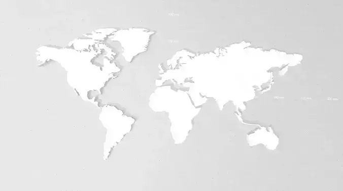 World Map  3D print model