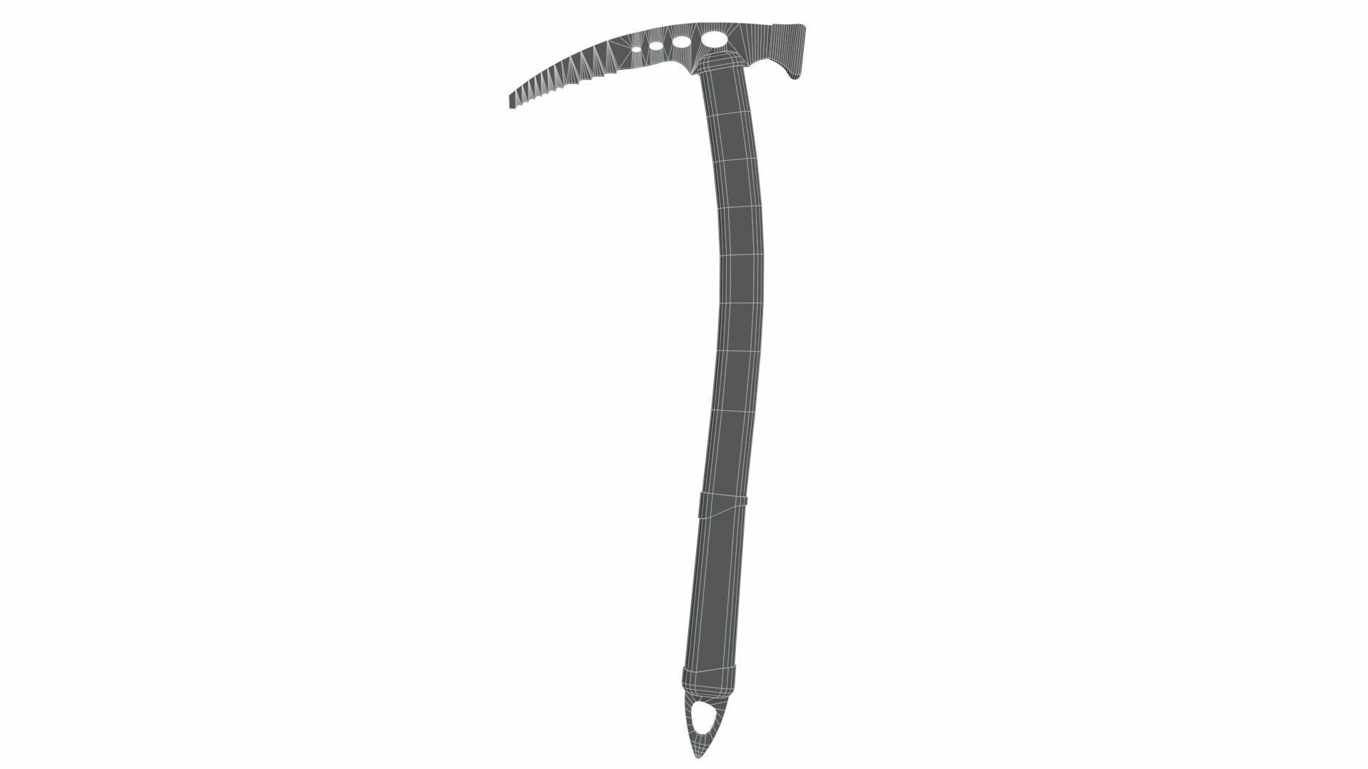 Ice-axe mountaineering axe with handle 3D model_8