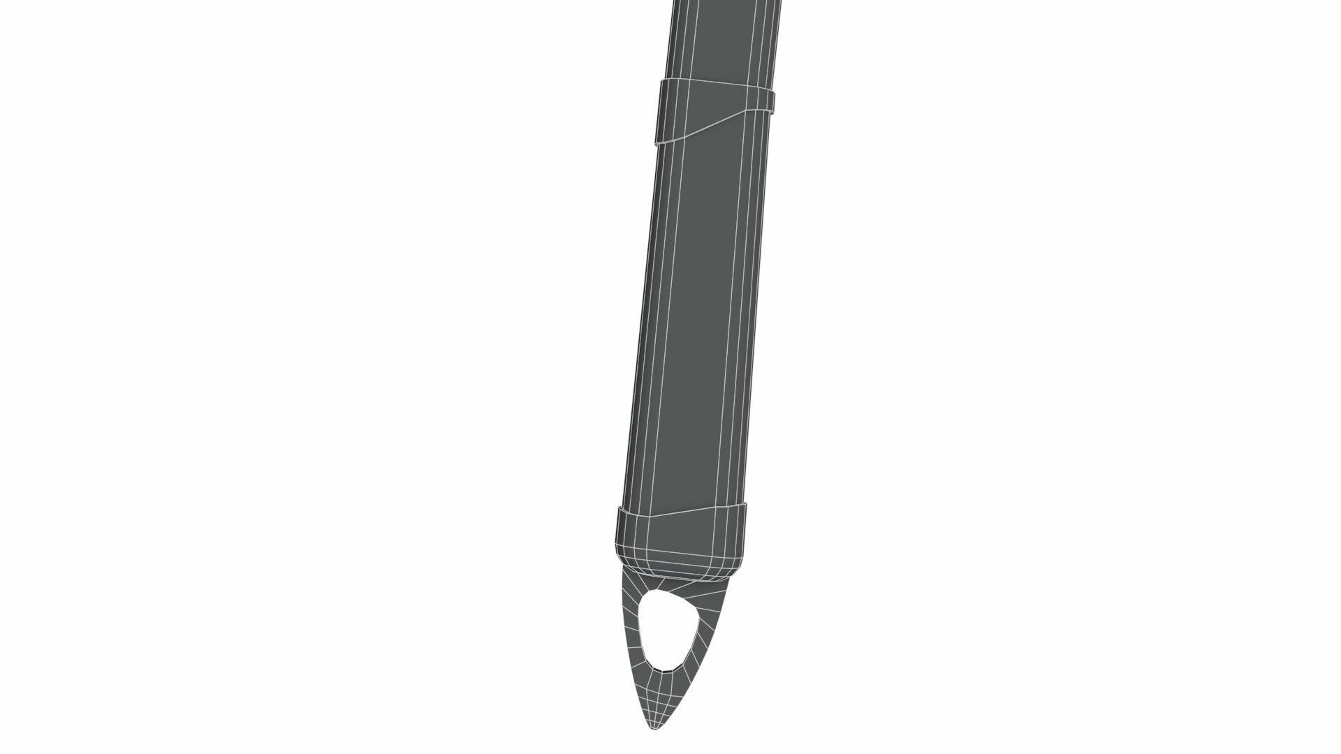 Ice-axe mountaineering axe with handle 3D model_15