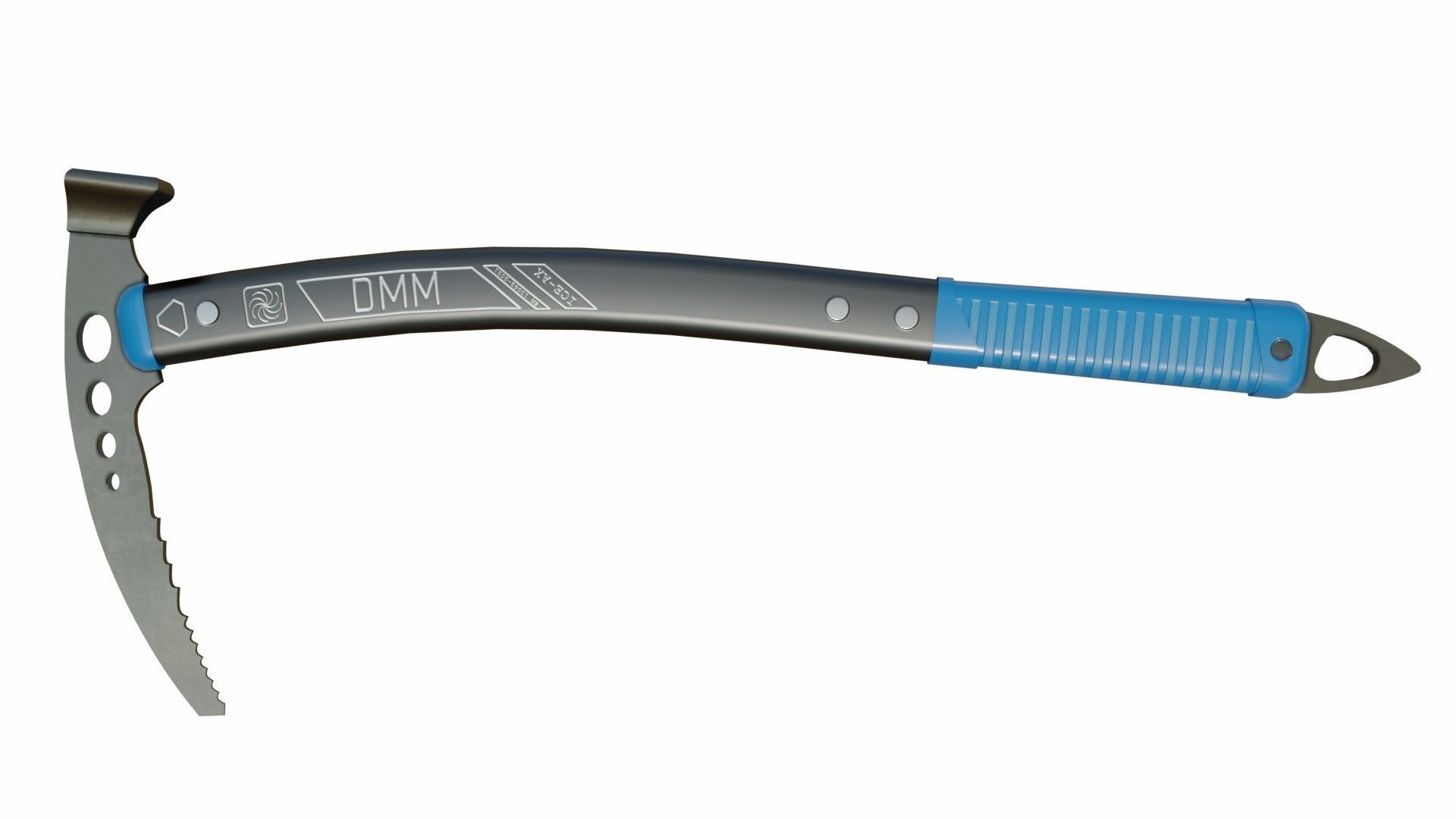 Ice-axe mountaineering axe with handle 3D model_1