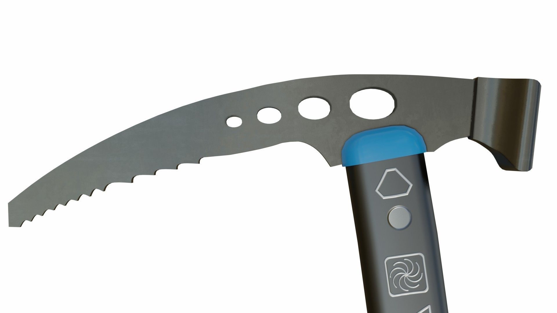 Ice-axe mountaineering axe with handle 3D model_5