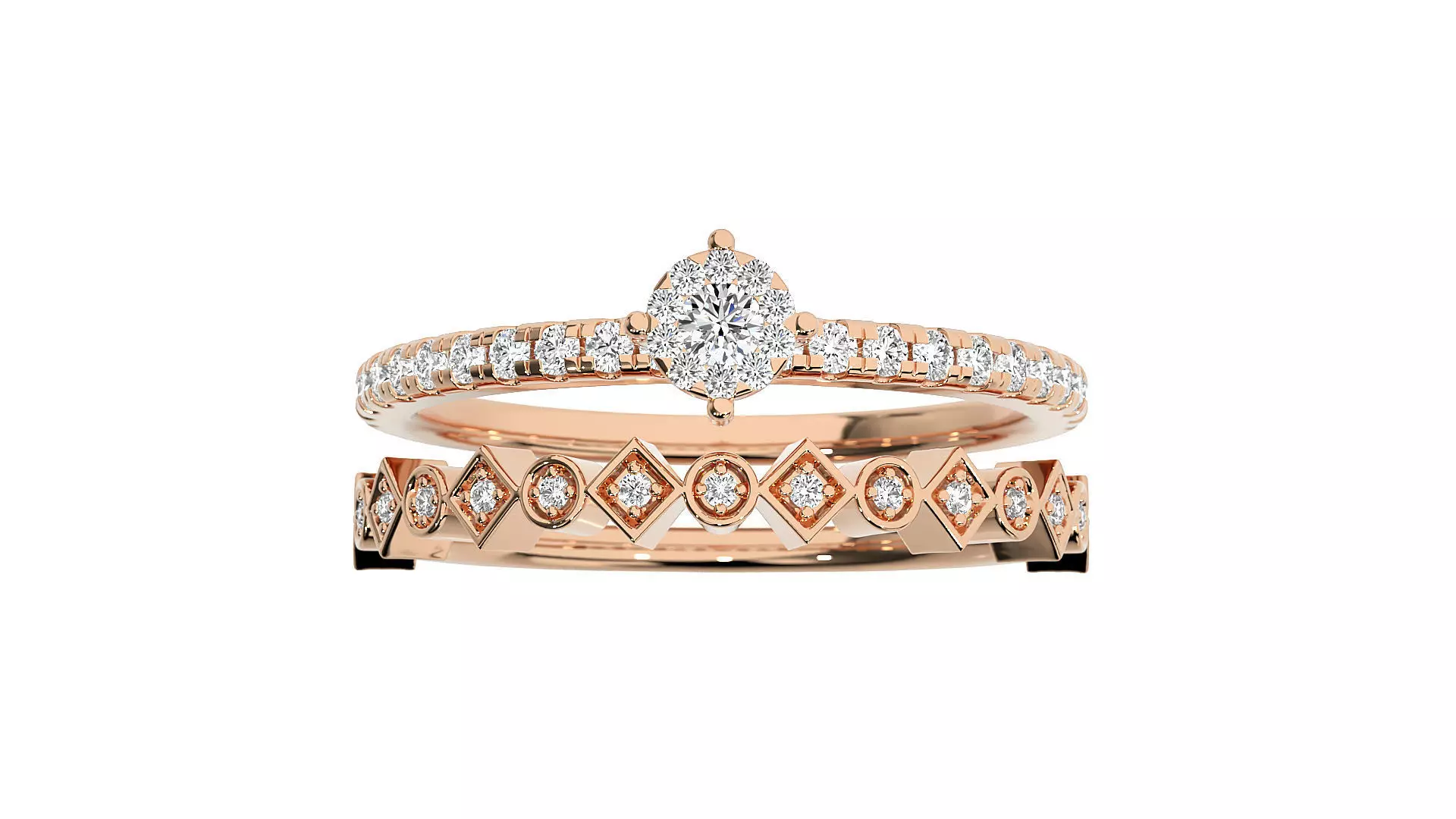 Women solitaire ring 3dm stl render detail 3D print model_0