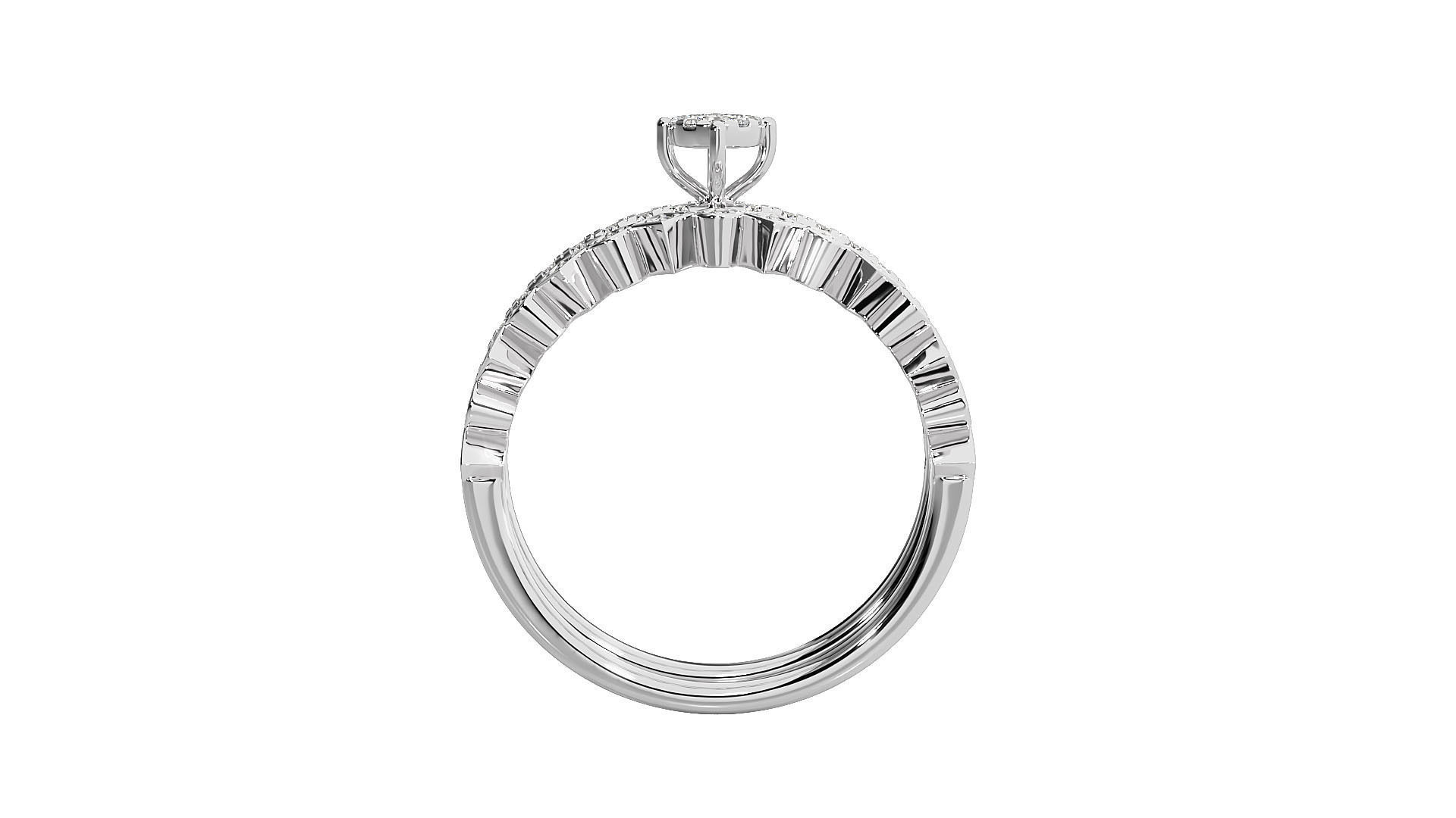 Women solitaire ring 3dm stl render detail 3D print model_7
