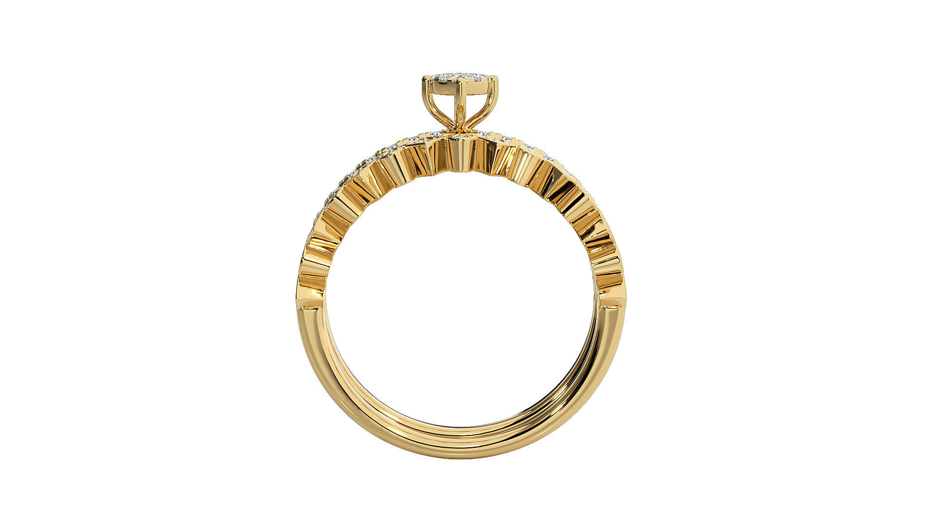 Women solitaire ring 3dm stl render detail 3D print model_11