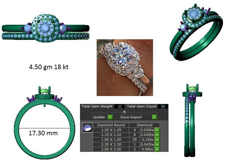 Women solitaire ring 3dm stl render detail 3D print model_5