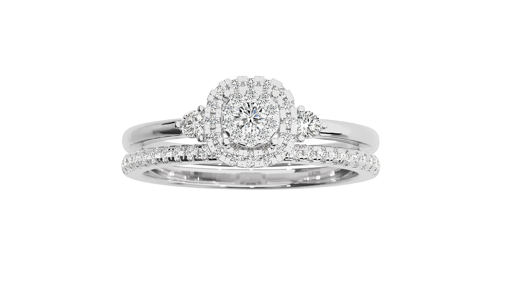 Women solitaire ring 3dm stl render detail 3D print model_1