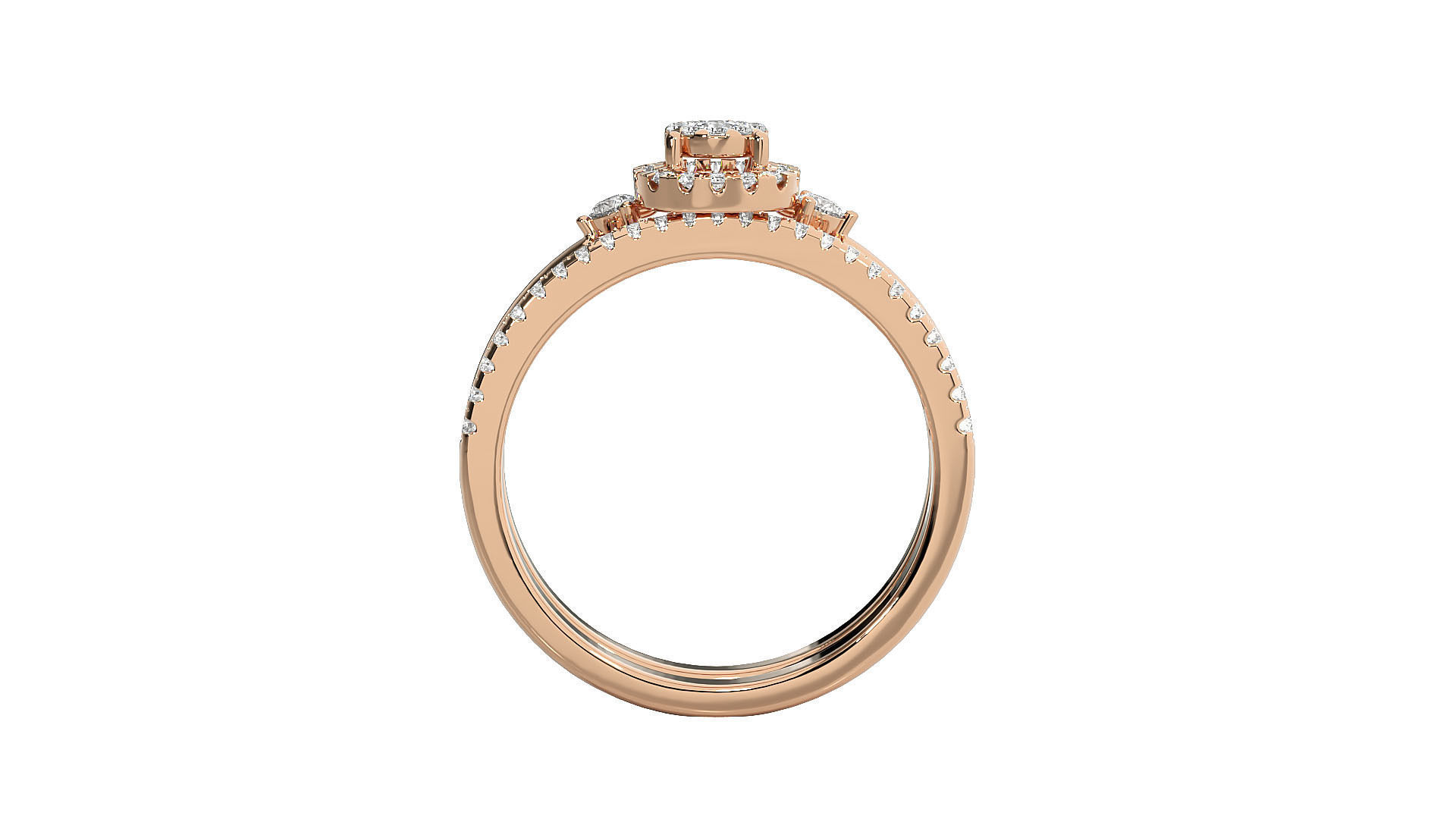 Women solitaire ring 3dm stl render detail 3D print model_3