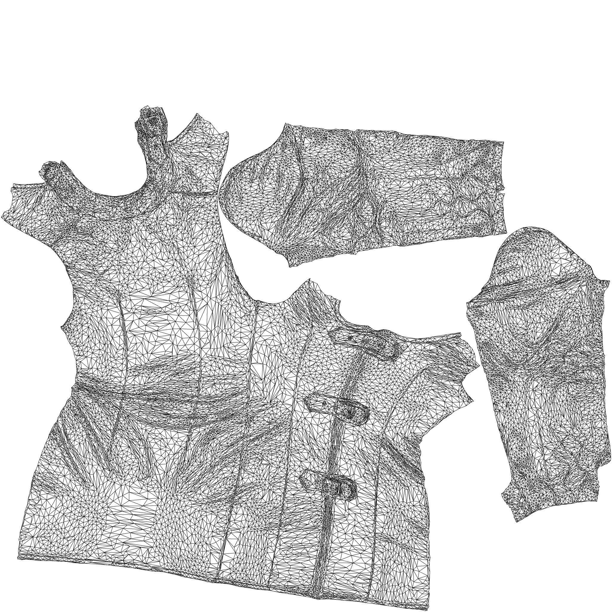 Belted Fetish Dress 3D model_10