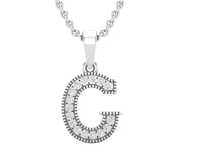 Alphabet - G Diamond pendant