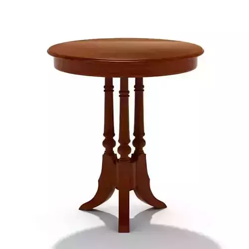 Wooden Small Round Table 3D model Wooden Small Round Table 3D model
