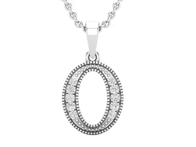 Alphabet - O Diamond pendant