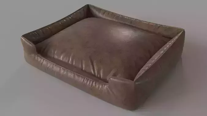 Lounge Faux Leather Vintage Medium Dog Bed