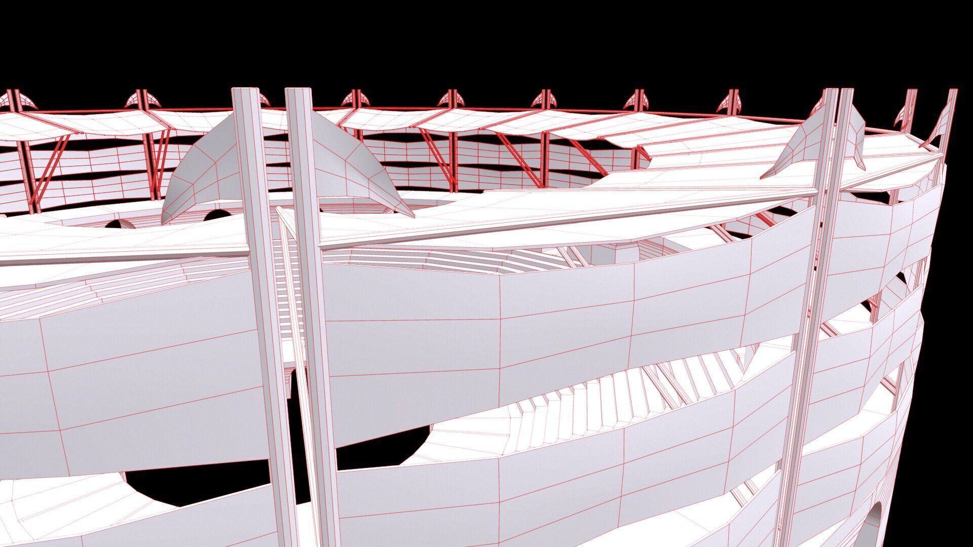 Arena Gladiators Low-poly 3D model_12