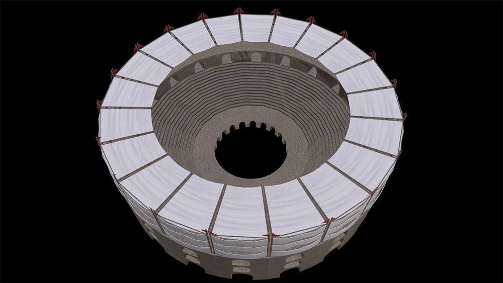 Arena Gladiators Low-poly 3D model_6