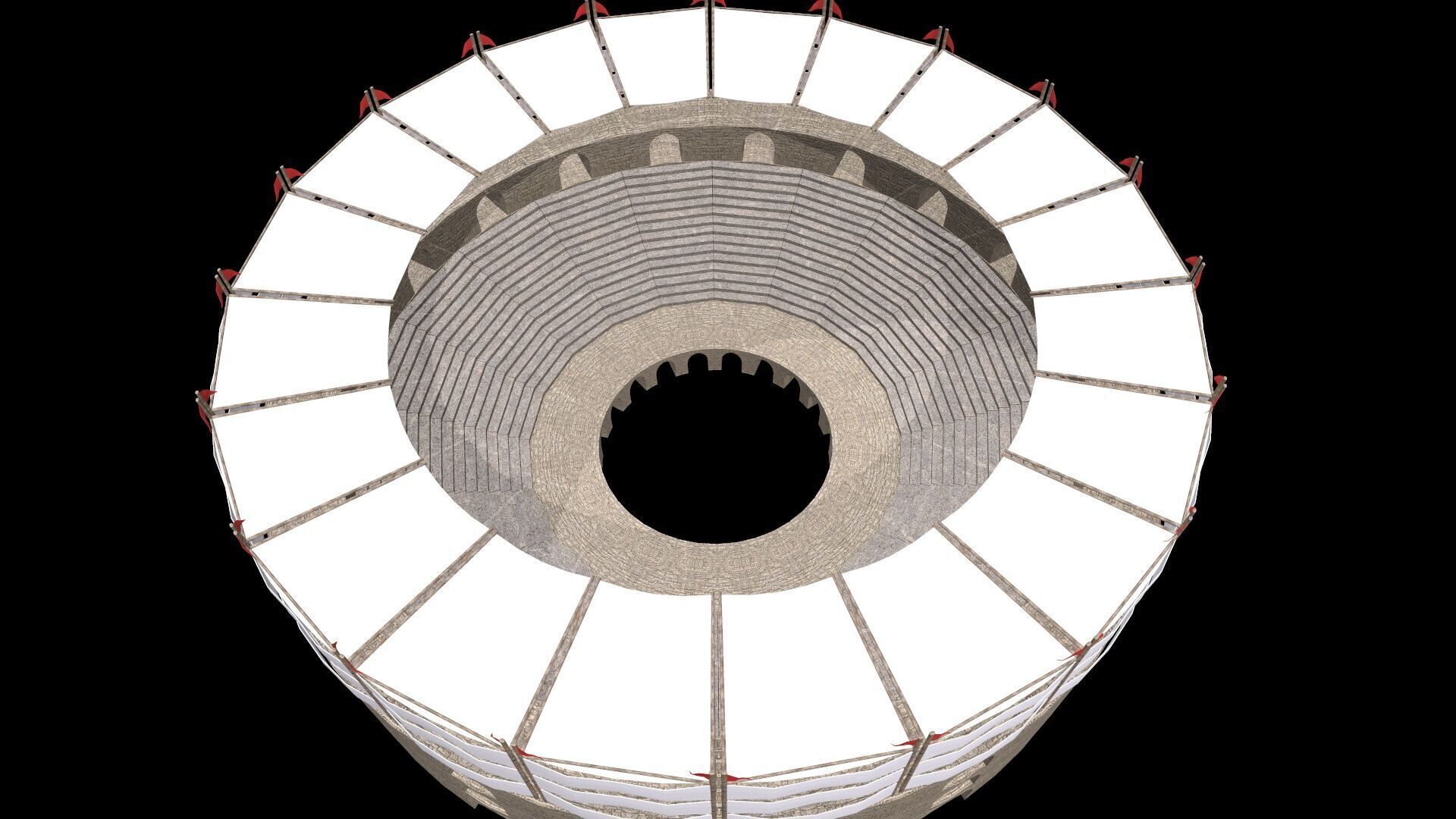 Arena Gladiators Low-poly 3D model_5