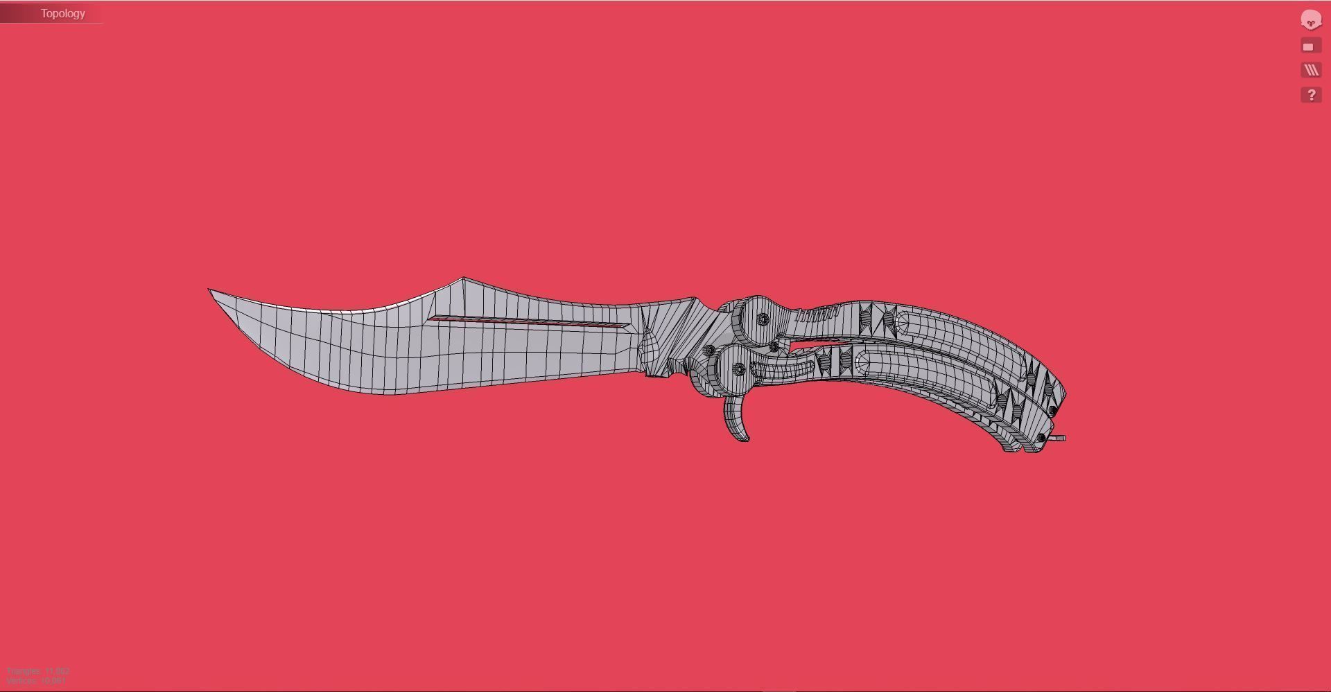 Butterfly Knife - 9 in 1  Low-poly 3D model_13