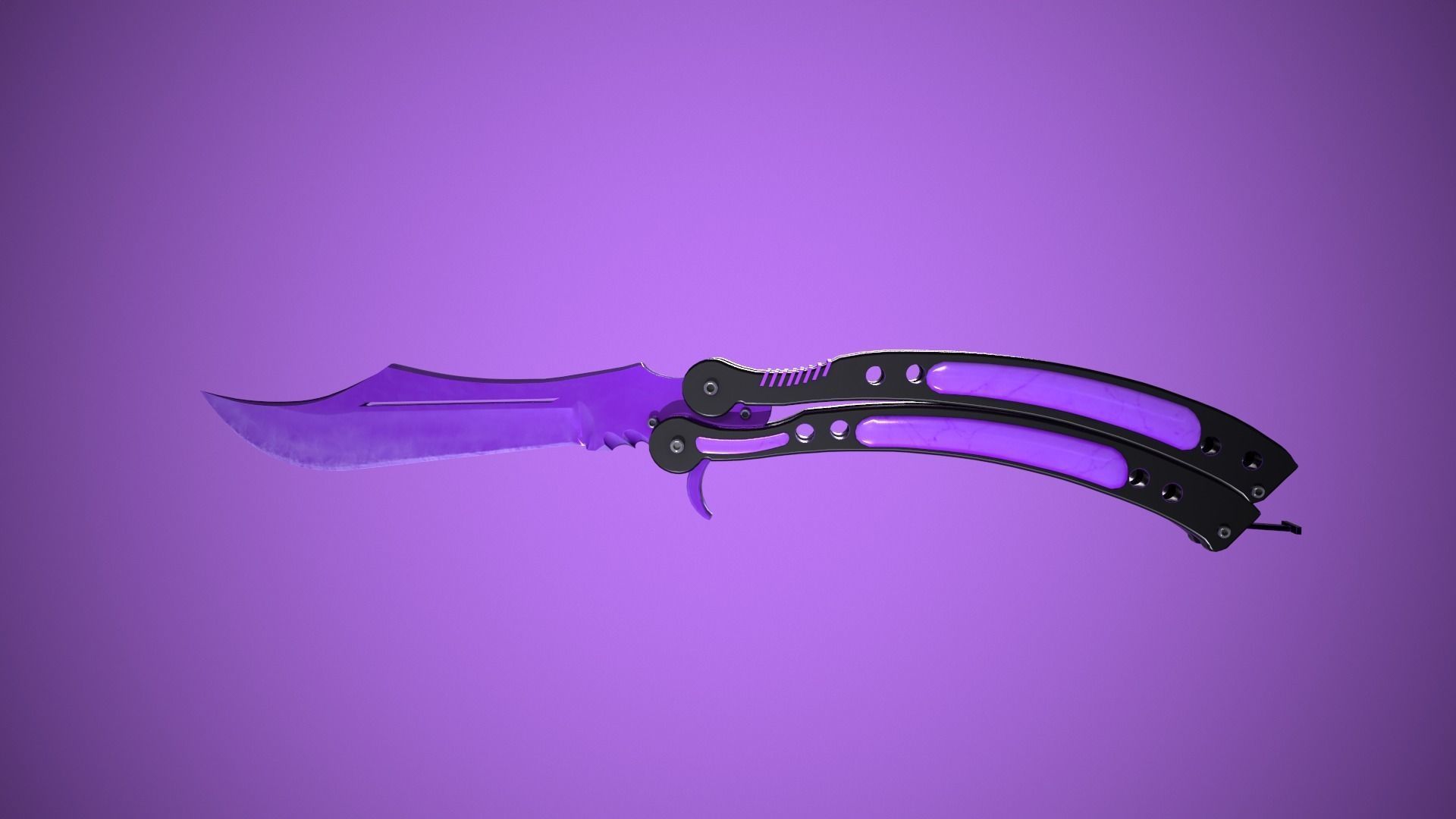 Butterfly Knife - 9 in 1  Low-poly 3D model_4
