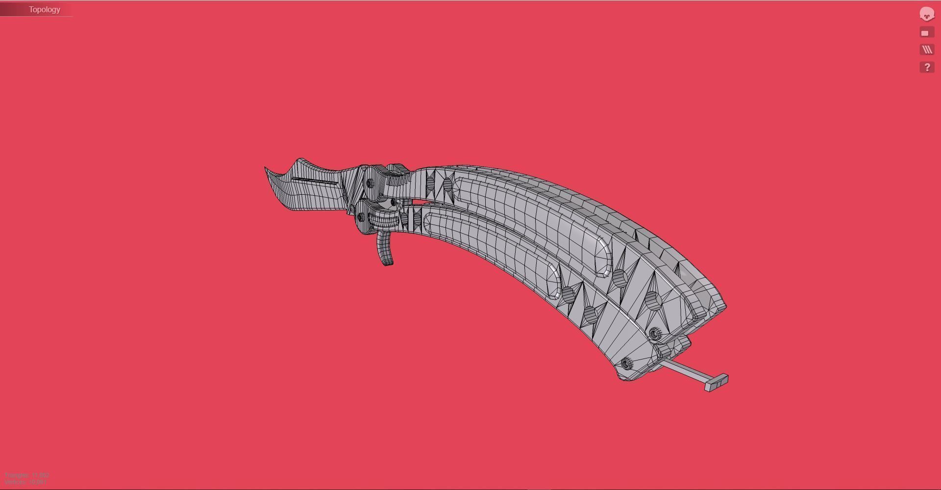 Butterfly Knife - 9 in 1  Low-poly 3D model_12
