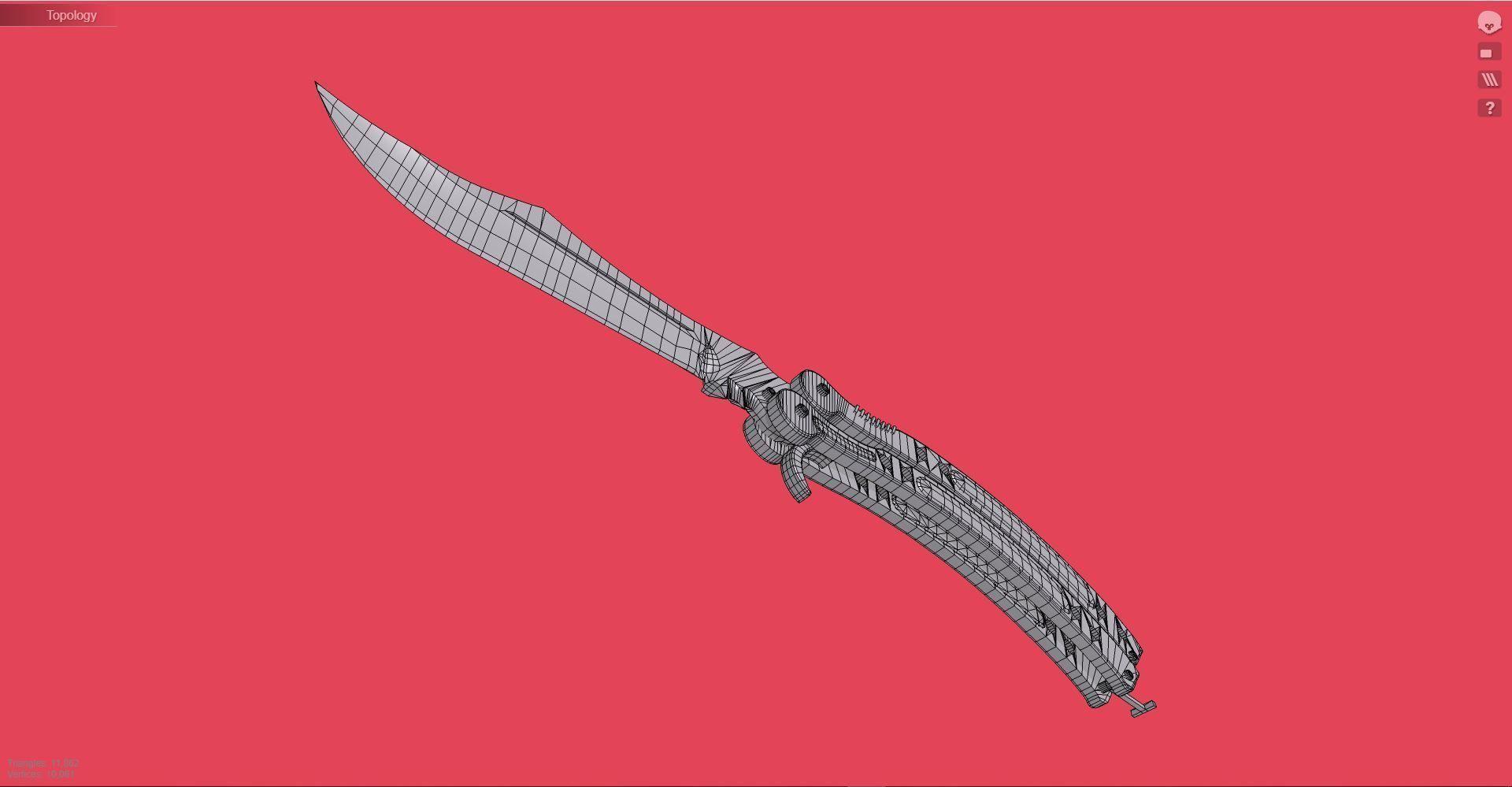 Butterfly Knife - 9 in 1  Low-poly 3D model_14