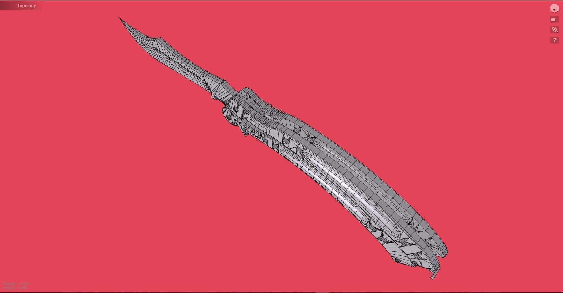 Butterfly Knife - 9 in 1  Low-poly 3D model_11