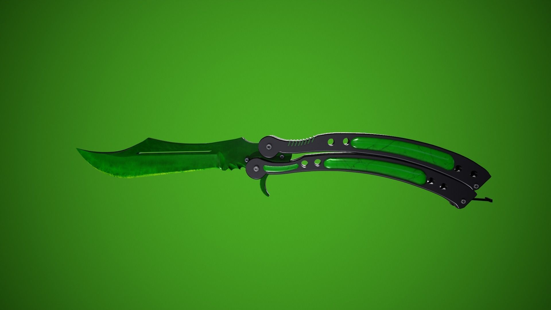 Butterfly Knife - 9 in 1  Low-poly 3D model_7
