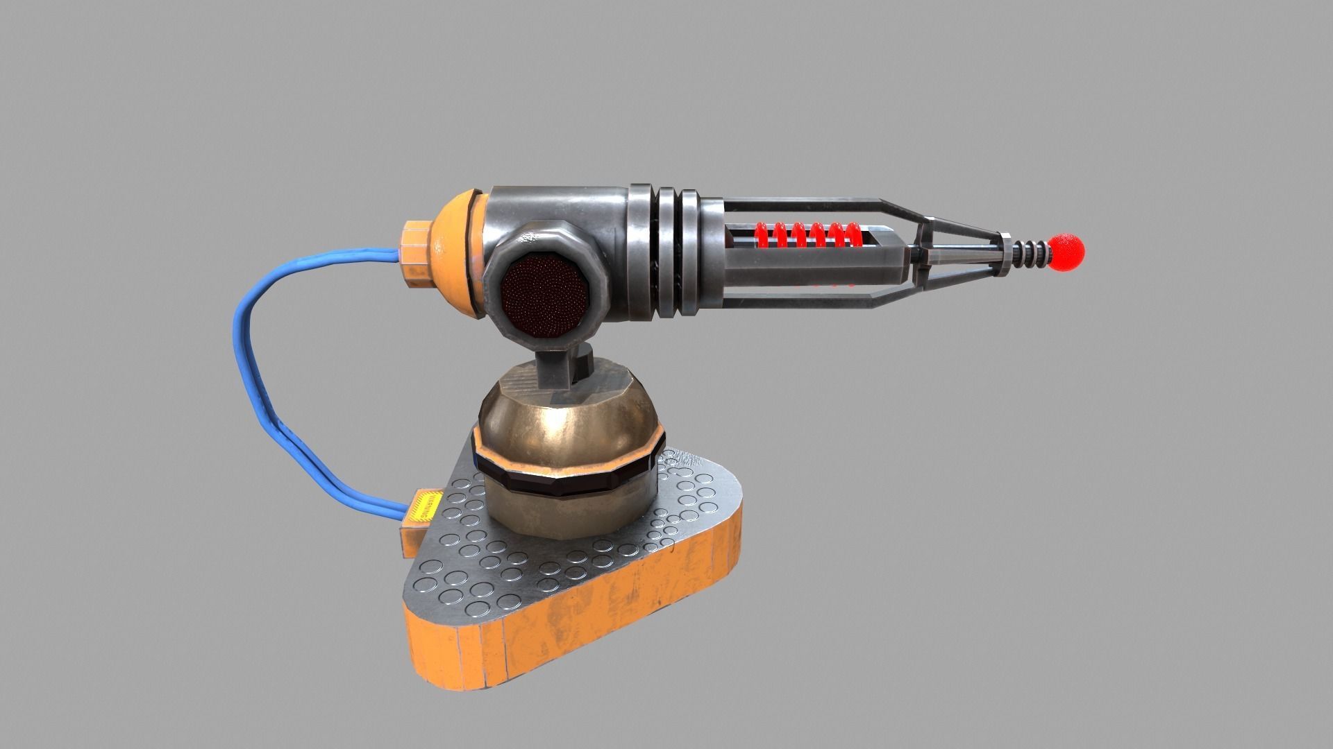 Laser Turret Low-poly 3D model_1