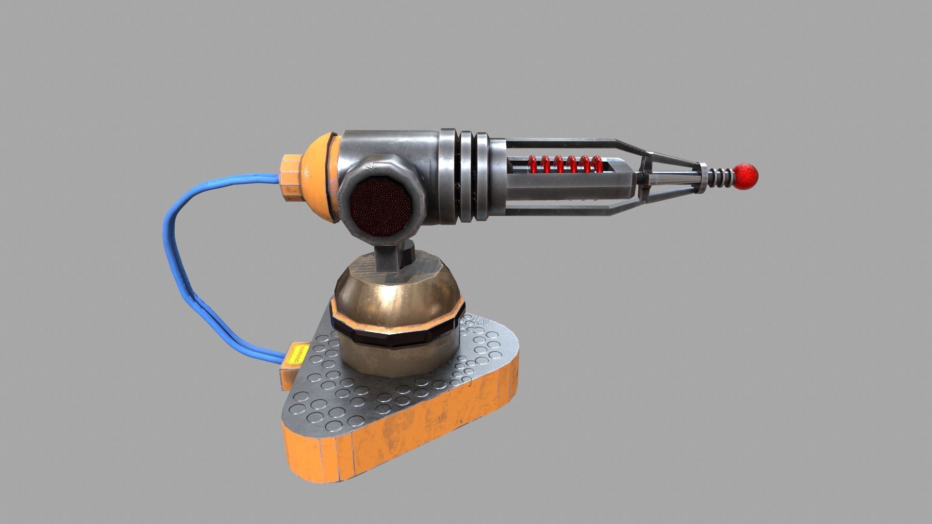 Laser Turret Low-poly 3D model_2