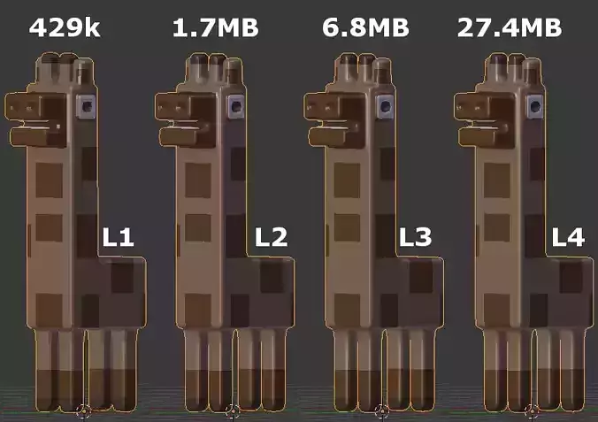Crossy Road type Giraffe for 3d printing