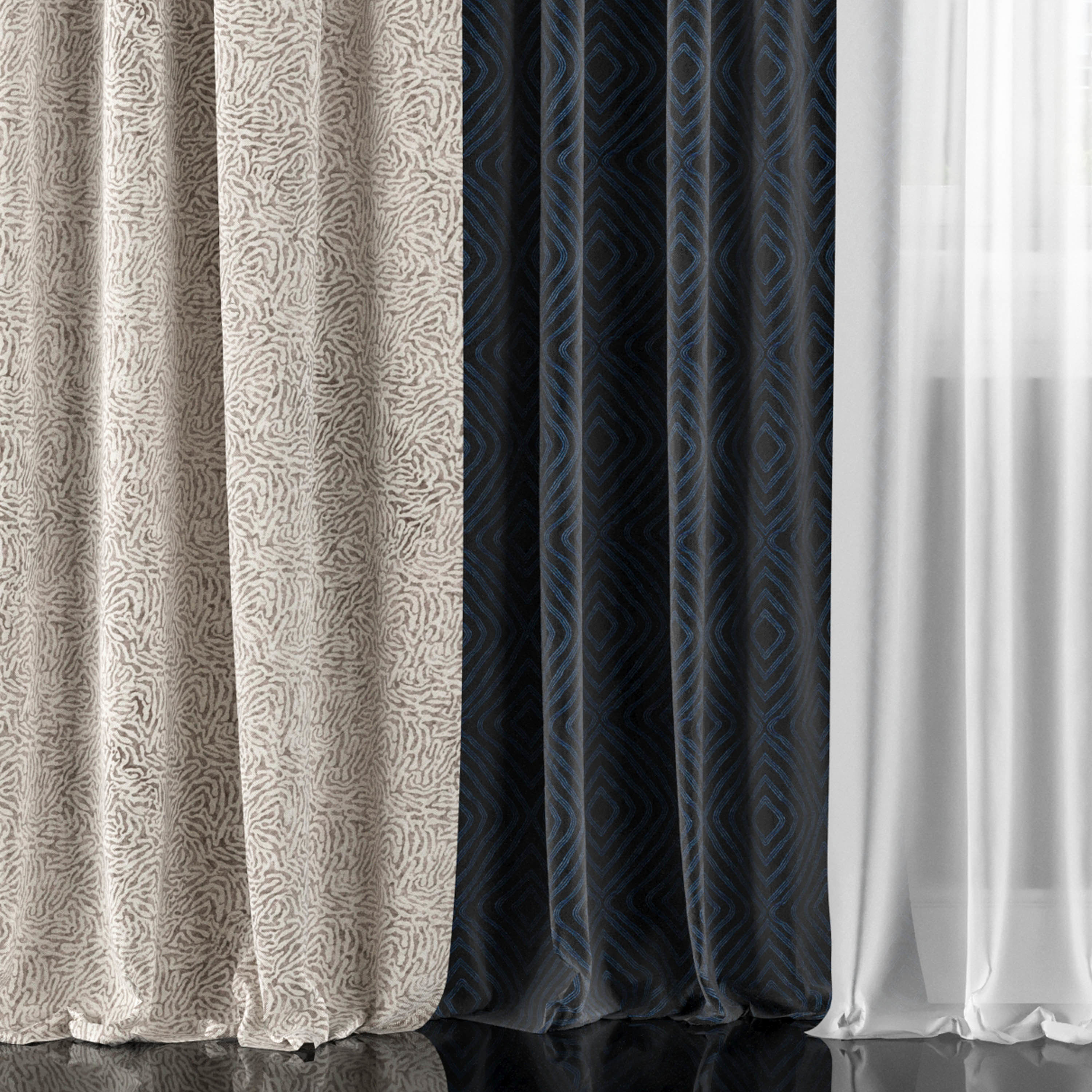 Curtain Set 176C 3D model_2