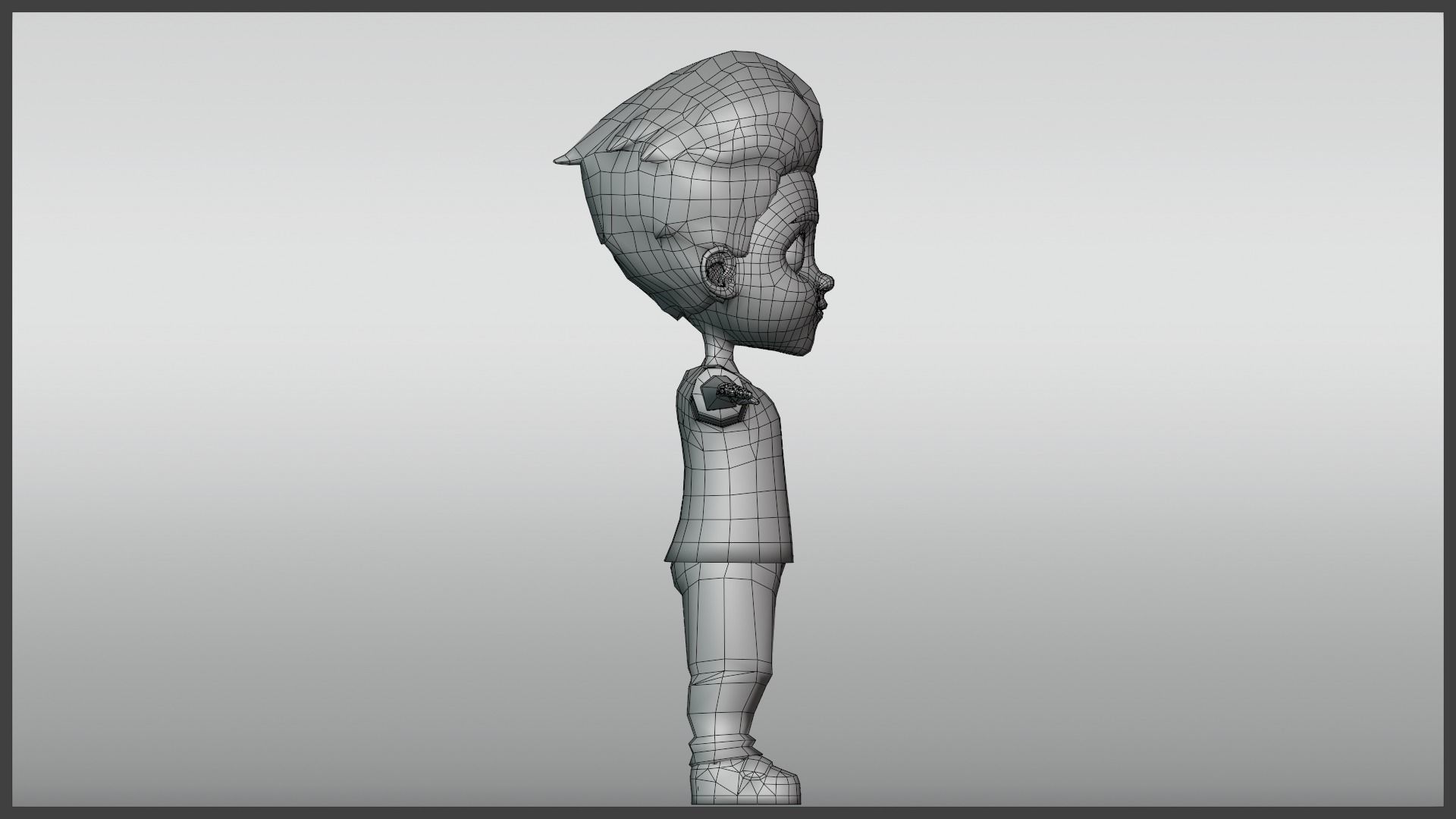 Leo Kid Cartoon Character Low Poly Low-poly 3D model_21