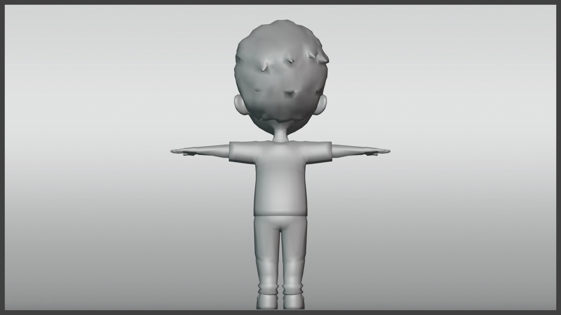 Leo Kid Cartoon Character Low Poly Low-poly 3D model_14